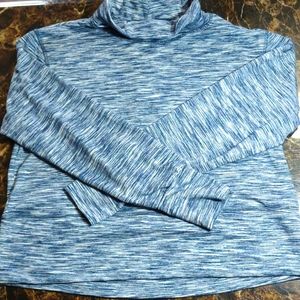 RBX size Med blue and white marled top